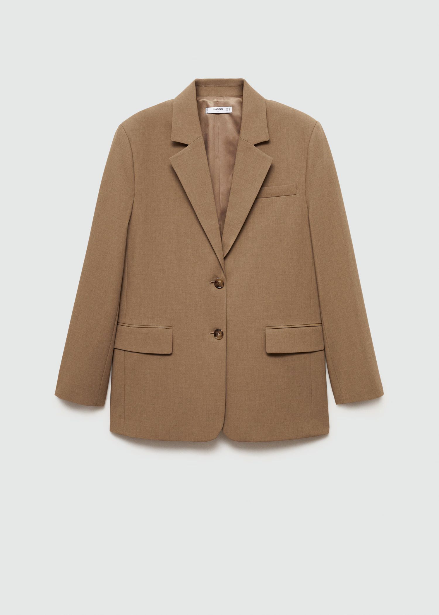 Straight-fit double-breasted suit jacket | MANGO (UK)