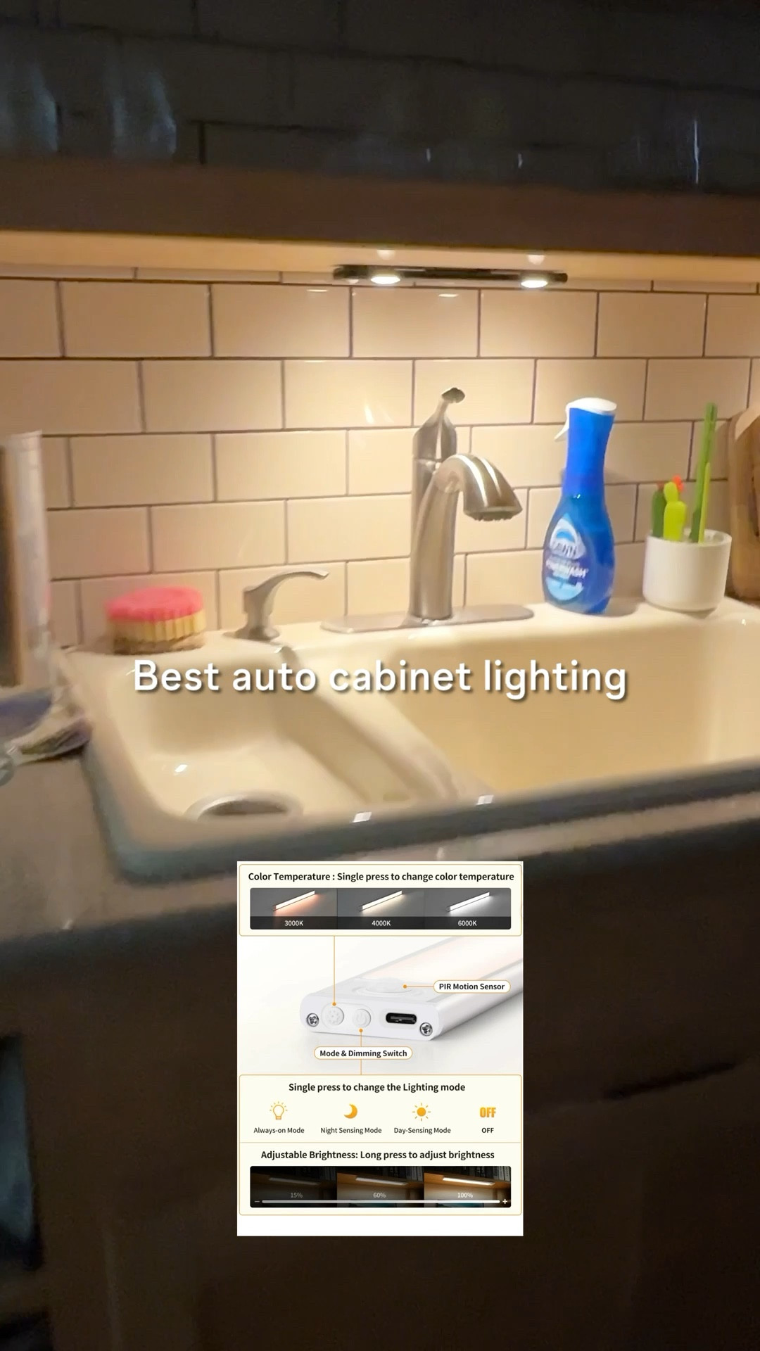 A kitchen buy I don’t regret. Best under cabinet lighting. Inexpensive and not permanent if you ever want to remove them. Currently on sale!

#LTKHome #LTKFindsUnder50 #LTKSaleAlert