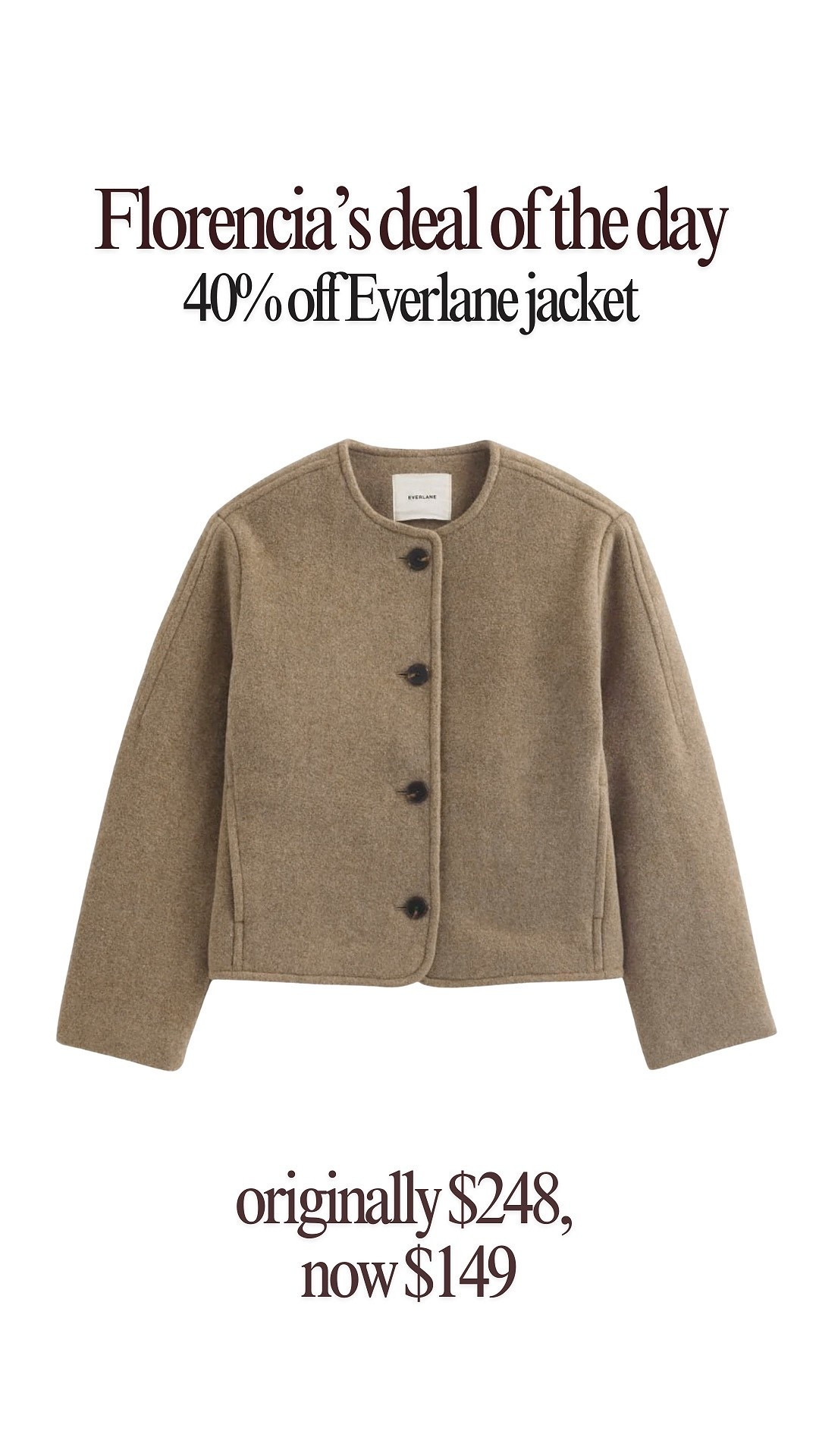 Good evening ladies!!😍🤎🤎

Today’s deal of the day comes from my personal closet,

This everlane coat is one of my faves to wear for fall and winter. It was sold out for many months,

Now it’s back & on sale for 40% off! Perfect if you love browns & chic office styling xx

#LTKdayinmylife #LTKFindsUnder50 #LTKgrwm