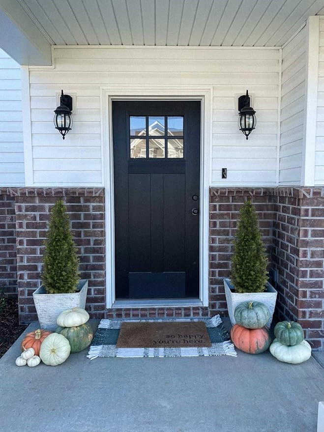 Aveyas 4ft Artificial Cedar Topiary Trees for Outdoor Front Porch Door, 4 Feet Faux Potted Plants... | Amazon (US)