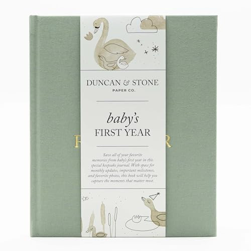 Baby First Year Book - Heirloom Keepsake Baby Memory Book to Record Important Milestones, Photos & More - Pregnancy Books (Sage Green,112 Pages) | Amazon (US)