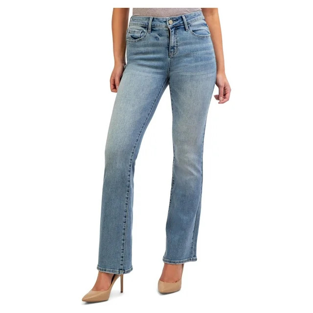 Jordache Women's Mid Rise Curvy Bootcut Jeans - Walmart.com | Walmart (US)