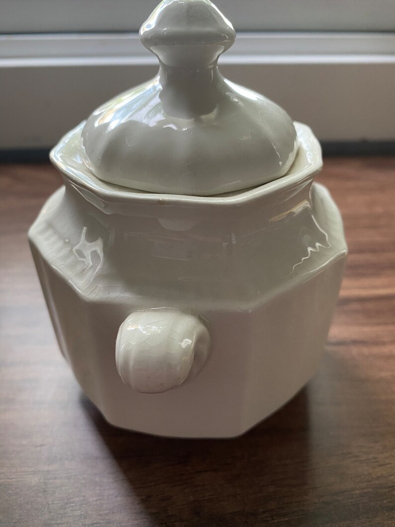 Kensington Ironstone Sugar Bowl Storage Jar with Lid 5.5” | Etsy (US)