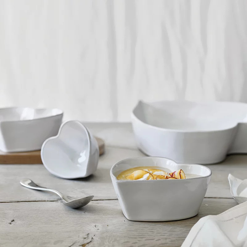 Porto Stoneware Heart Ramekin | The White Company (UK)