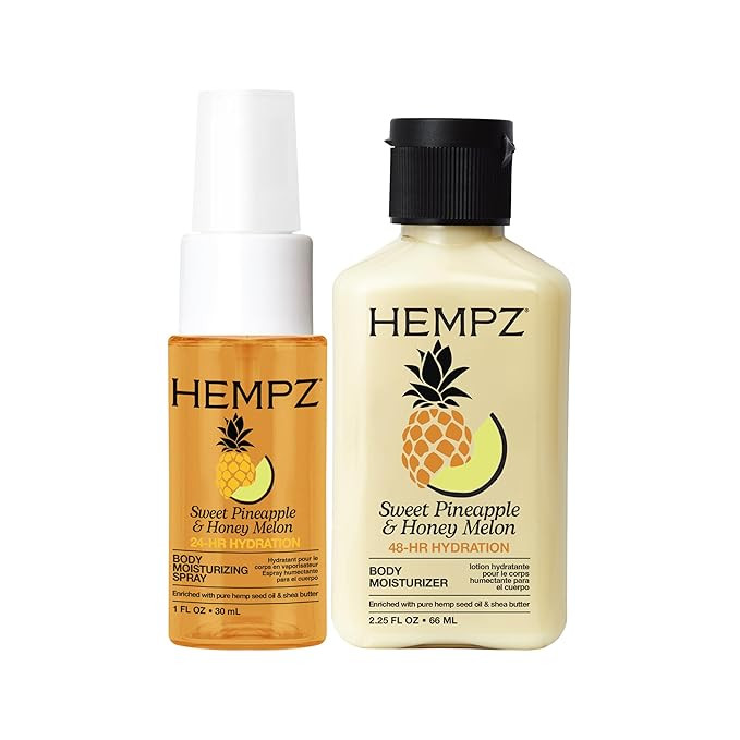 Hempz Sweet Pineapple & Honey Melon Hydration On The Go Travel Size Bundle - Body Lotion, 2.25 oz... | Amazon (US)