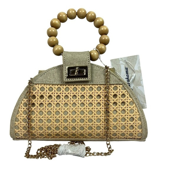 Tommy Bahama Womens Small Crossbody Purse Wooden Bead Handle Chain Strap New | Poshmark