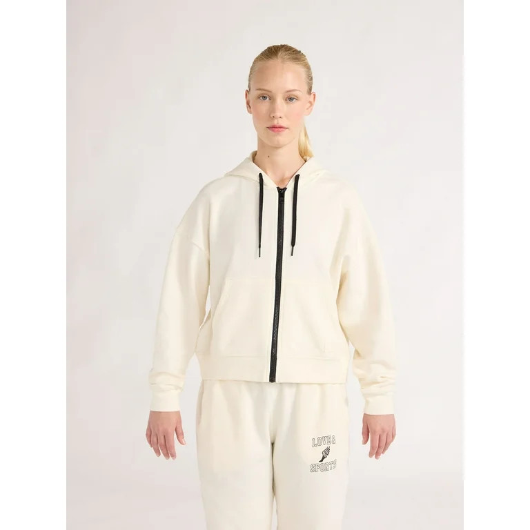 Love & Sports Women's Logo Print Zip Hoodie, Sizes XS-XXXL | Walmart (US)