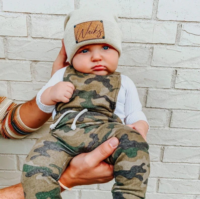 Signature Cursive | Custom Infant Toddler Kids Youth Child Baby Newborn Beanie | Slouchy | Person... | Etsy (US)