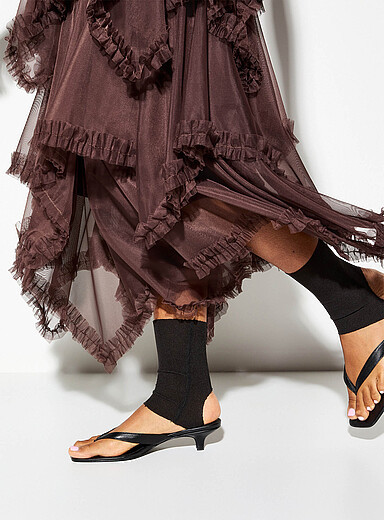 Thin open-heel-and-toe socks | Simons