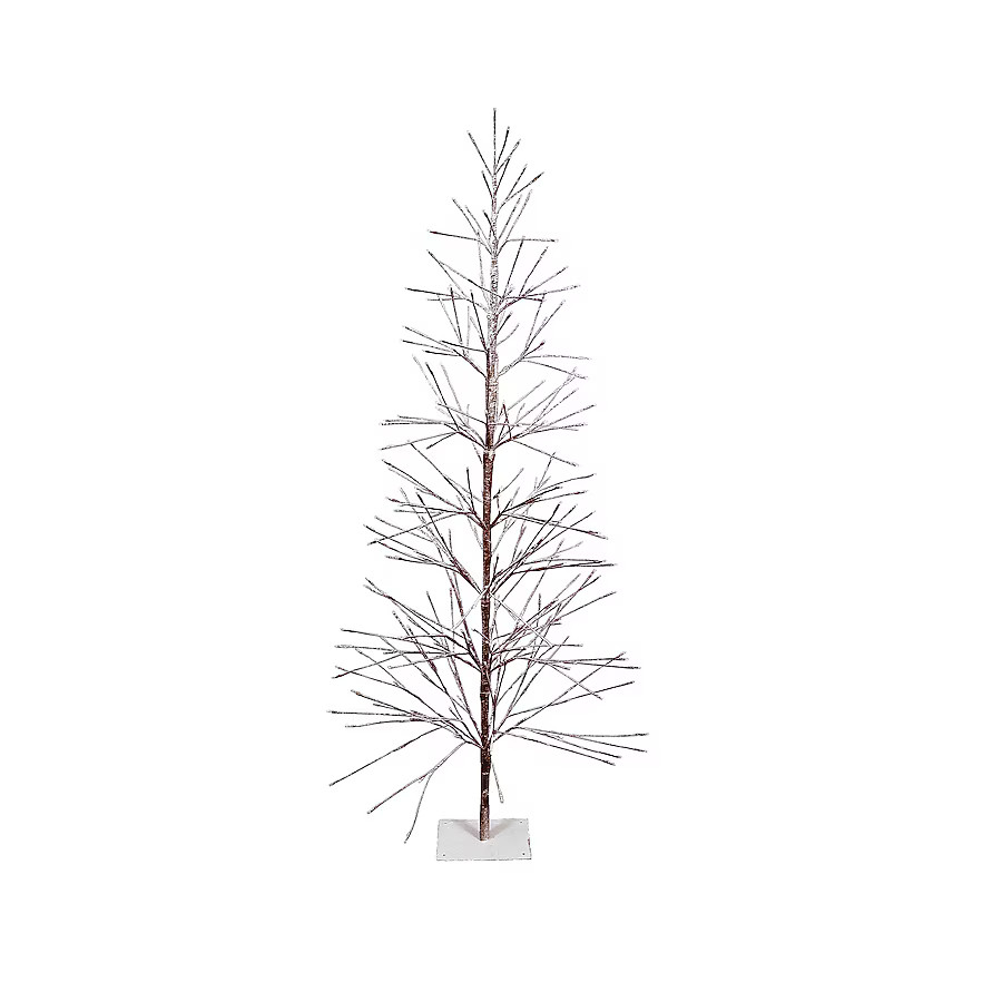 Alpine Corporation 5.92-ft Pre-lit Brown Artificial Christmas Tree with White LED Lights | Lowe's