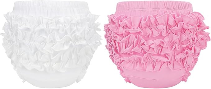 Durio Baby Bloomers for Toddler Girls Ruffle Diaper Covers for Girls Cute Cotton Baby Girl Shorts | Amazon (US)