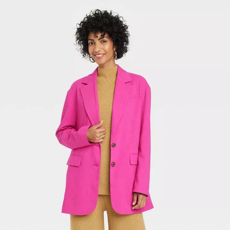 Pink on sale blazer target