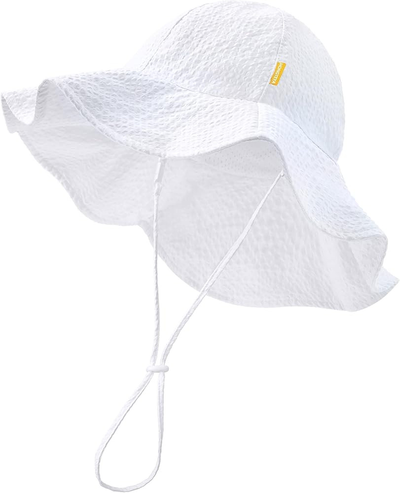 HONGTEYA Baby Sun Hat Toddler Girl Beach Hat Adjustable Outdoor Summer Hat Sun Protection Wide Br... | Amazon (US)