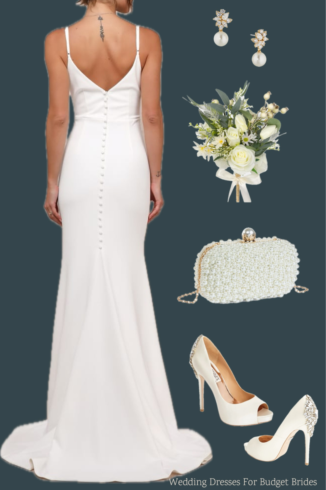 Wedding day outfit idea for the bride with a simple wedding gown and affordable bridal accessories. 

#LTKSeasonal #LTKStyleTip #LTKWedding