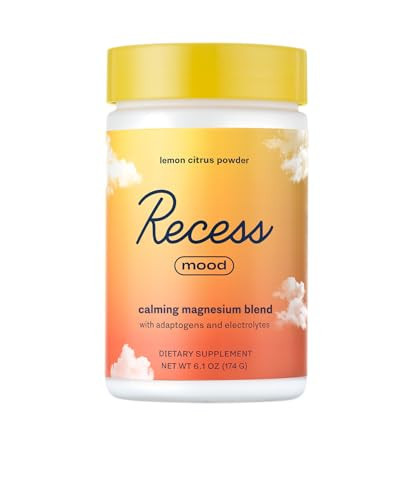 Recess Mood Powder, Calming Magnesium L-Threonate Blend with Passion Flower, L-Theanine, Electrolytes, Magnesium Calm Support Powder Supplement - Lemon Citrus 28 Serving Tub | Amazon (US)