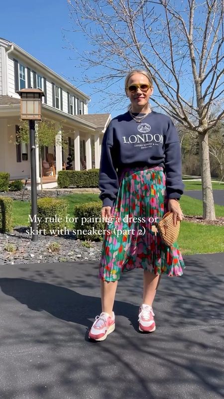 Everyday casual spring outfit - pleated skirt, sneakers, no show socks, Abercrombie sweatshirt, layered madewell and Boden necklaces, Krewe sunglasses, Clare v bag

See more at CLAIRELATELY.com

#LTKVideo #LTKstyletip #LTKSeasonal