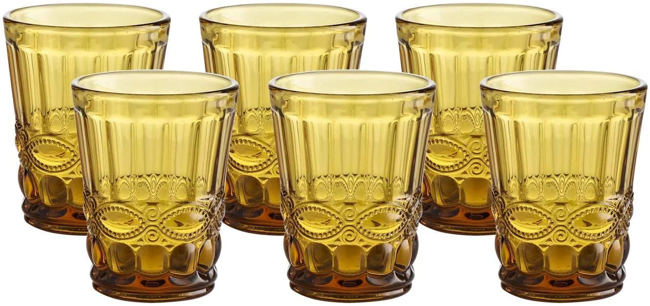 Whole Housewares, Other Vintage Water Glass Pressed Pattern 8 Ounce Wine Glass Set of 6 | Walmart (US)