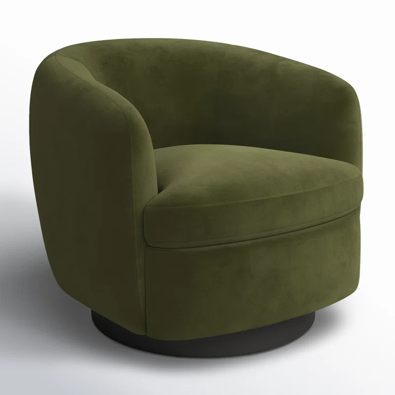 Marcy Upholstered Swivel Barrel Chair | Joss & Main