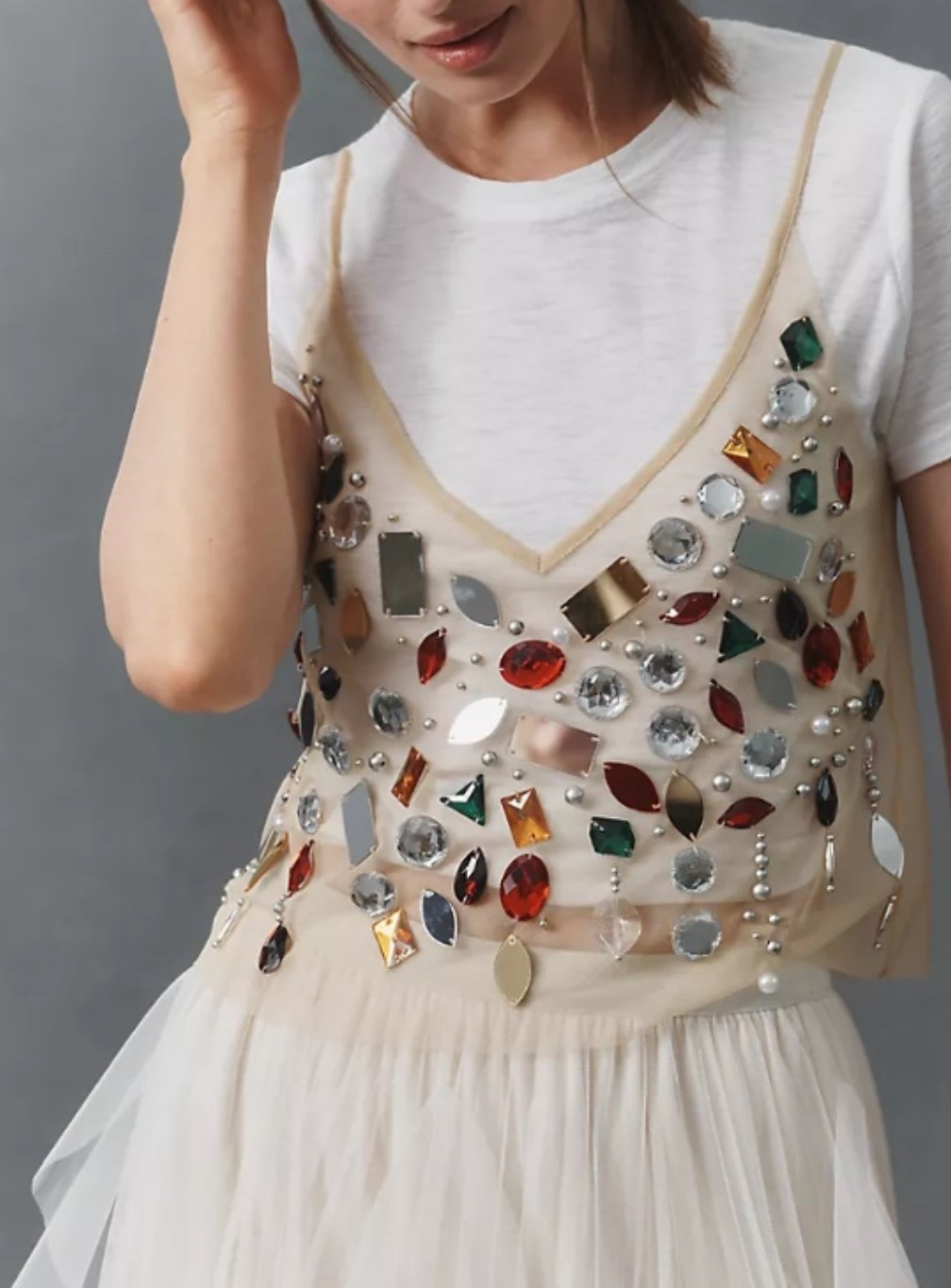 Jewel embellished sheer cami 


#LTKSeasonal