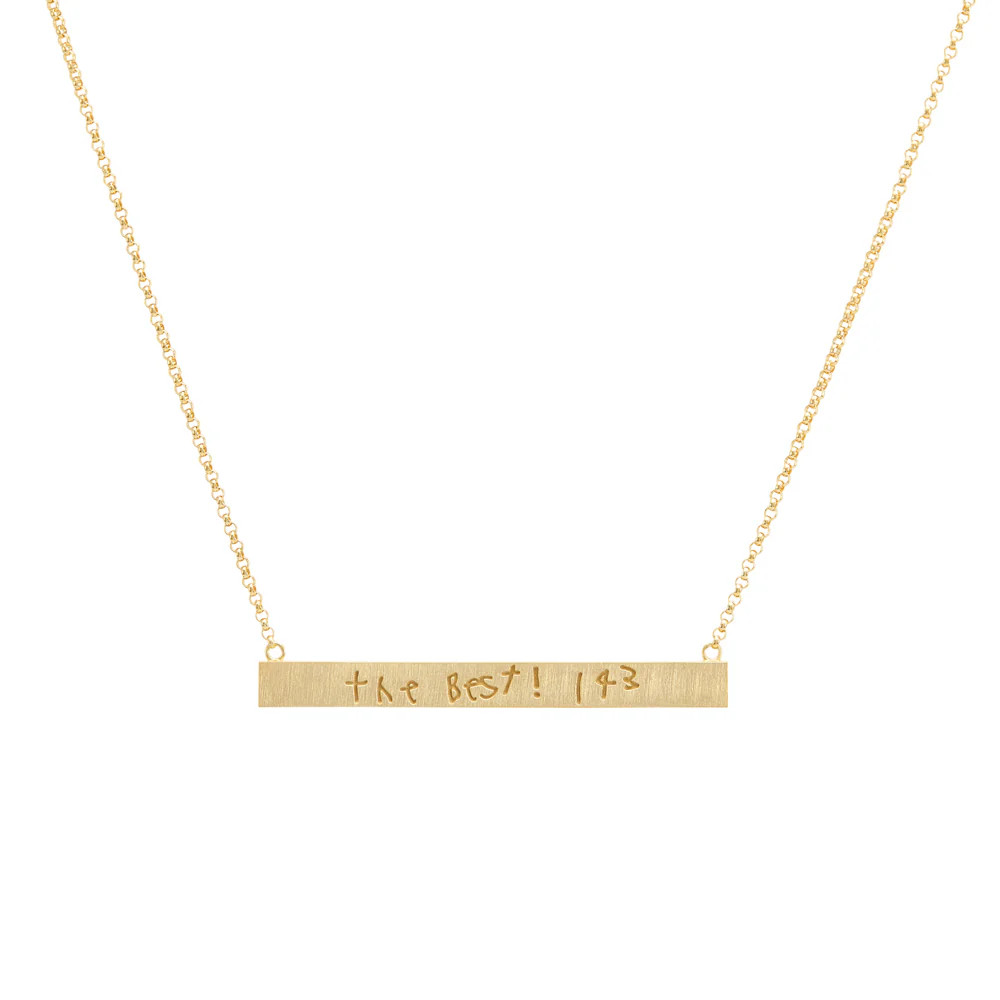Customizable Large Graffiti Bar Necklace | K Kane Jewelry | K Kane (US)