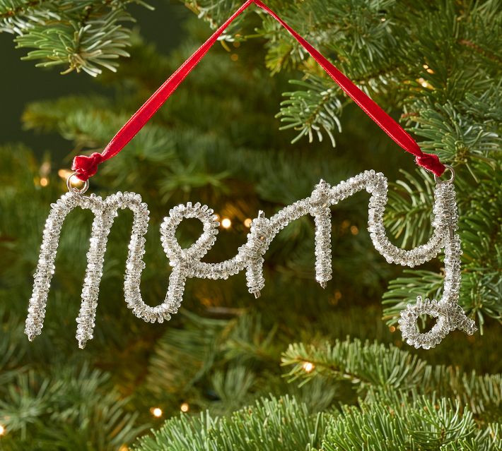 Beaded Merry Ornament | Pottery Barn (US)