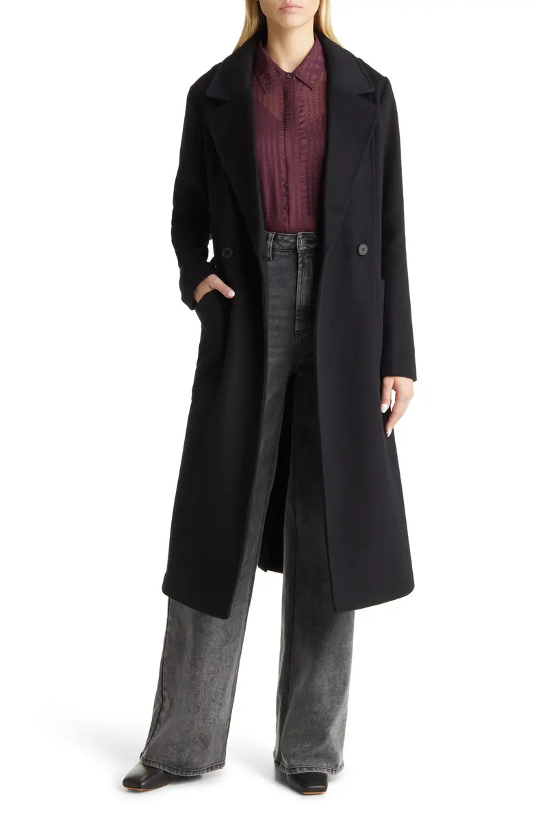 Halogen® Belted Wool Blend Coat | Nordstrom | Nordstrom