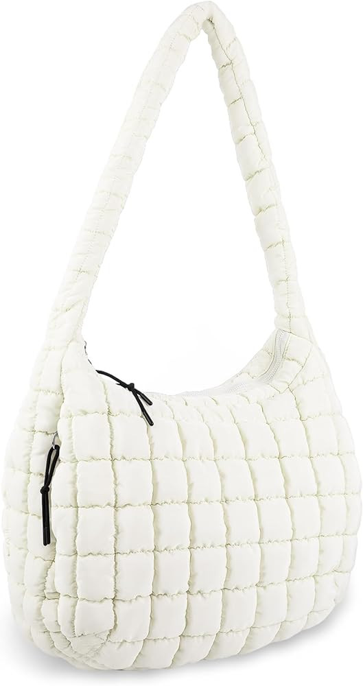 Quilted Puffer Tote Bag Purse Puffy Crossbody Shoulder Bag,Lightweight Nylon Hobo Bag Puffer Carr... | Amazon (US)