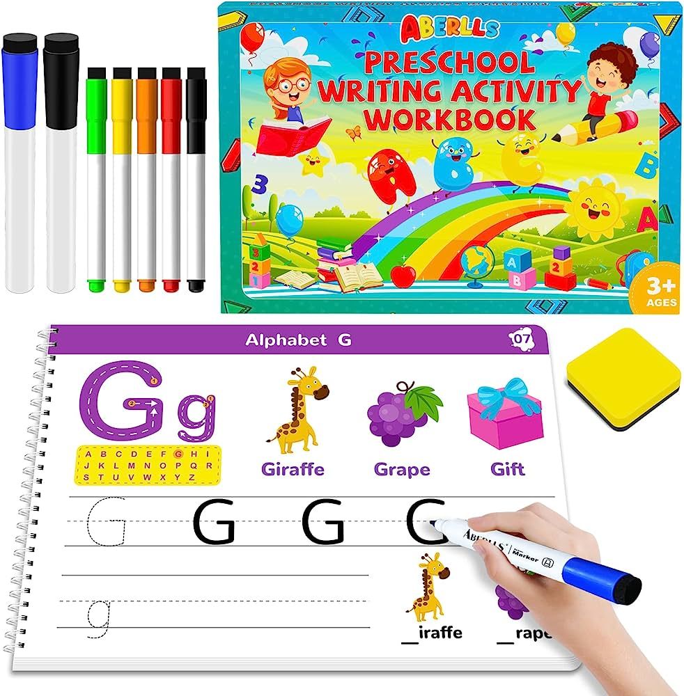 Handwriting Practice Book for Kids, Toddler Preschool Learning Activity for 3 4 5 Year Olds, Kind... | Amazon (US)