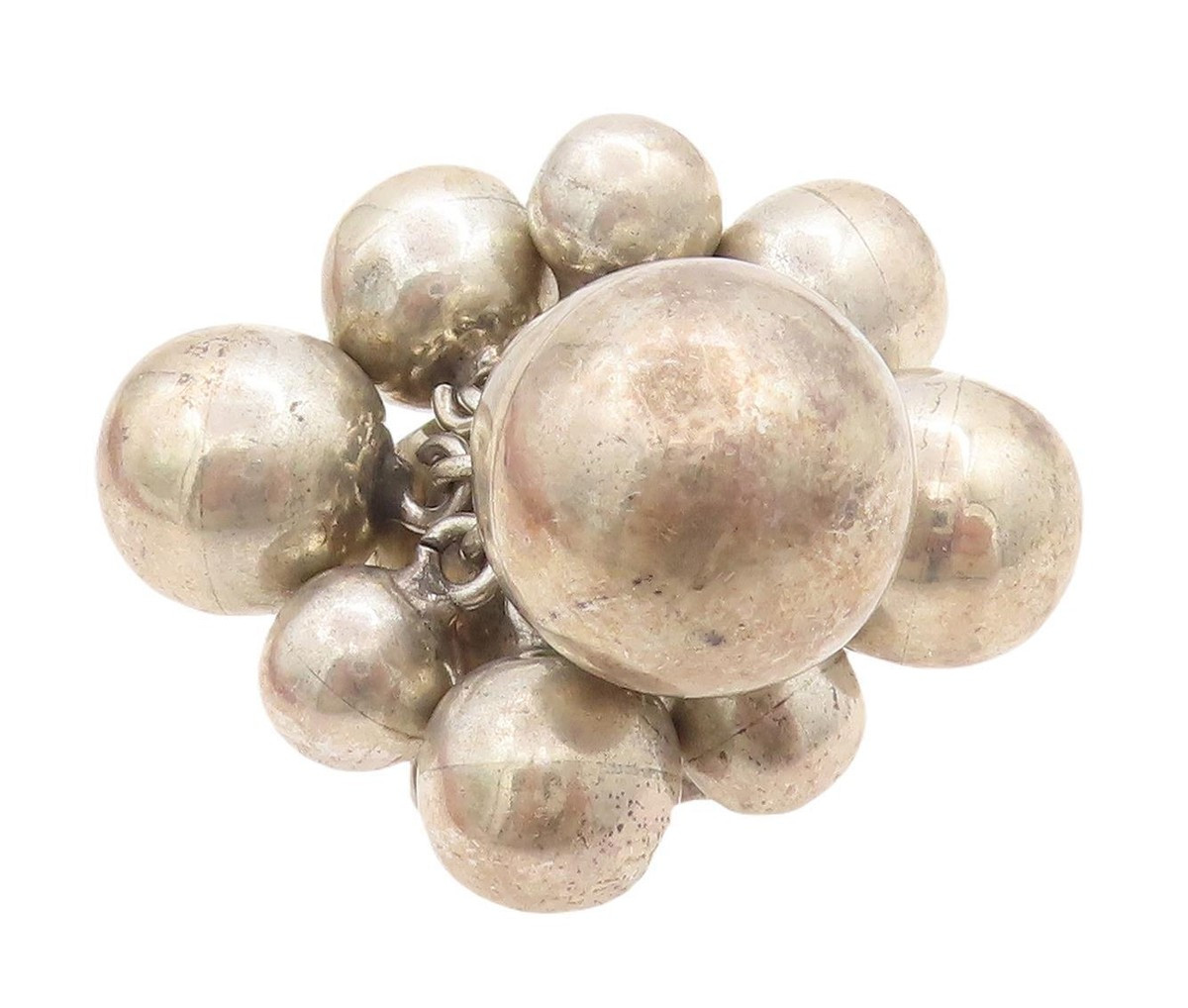 925 Sterling Silver Vintage Ring HOB MEXICO Brutalist Beaded  Sz 8.5  RG28390 | eBay US