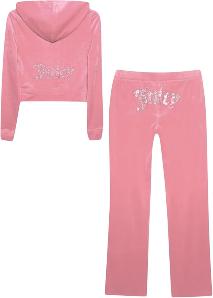 Juicy Couture Women's Bling Velour Tracksuit | Amazon (US)