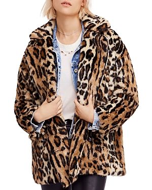 Free People Kate Faux-Fur Leopard Coat | Bloomingdale's (US)