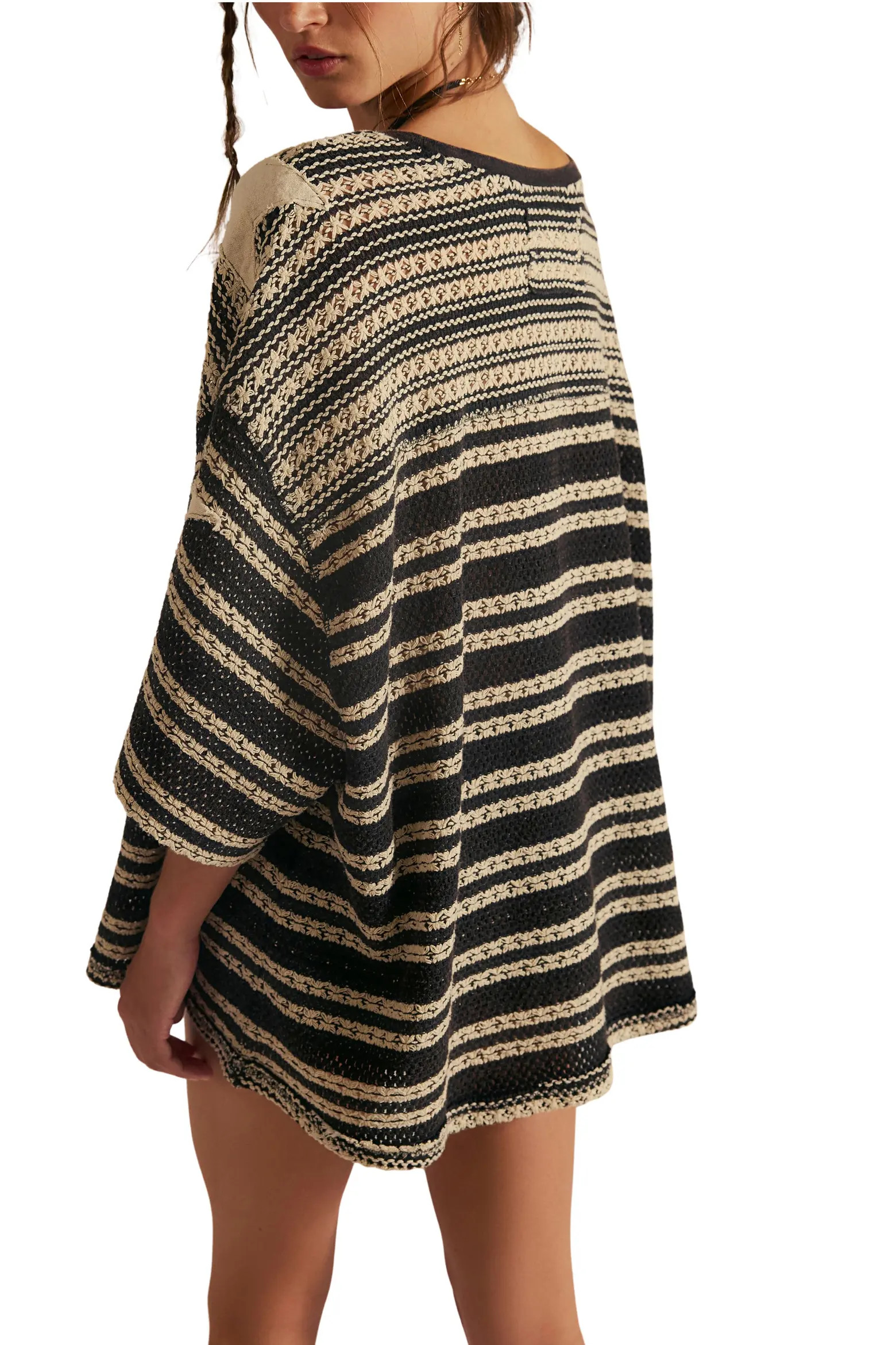 Fun in the Sun Stripe Oversize Crochet T-Shirt (Women) | Nordstrom | Nordstrom