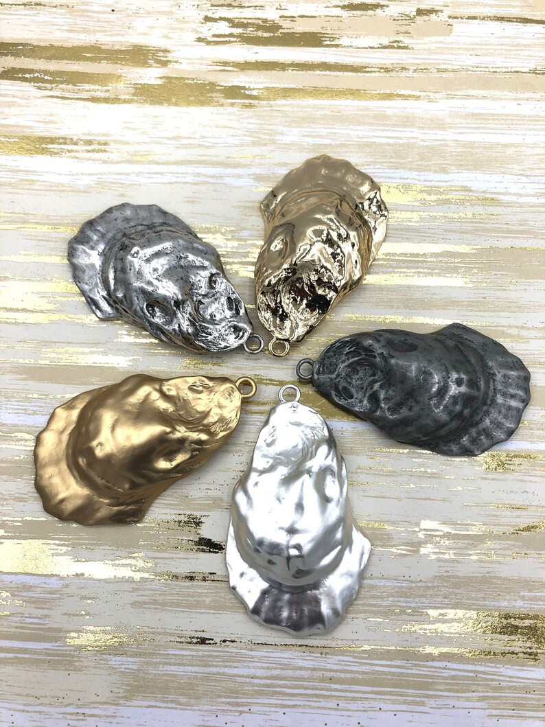 Oyster Shell Cast Pendant, Shell Pendant, Seashell,  2 styles of shells, 5 colors, BBA Original. ... | Etsy (US)