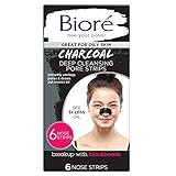 Bioré Charcoal, Deep Cleansing Pore Strips, 6 Nose Strips for Blackhead Removal on Oily Skin, with I | Amazon (US)