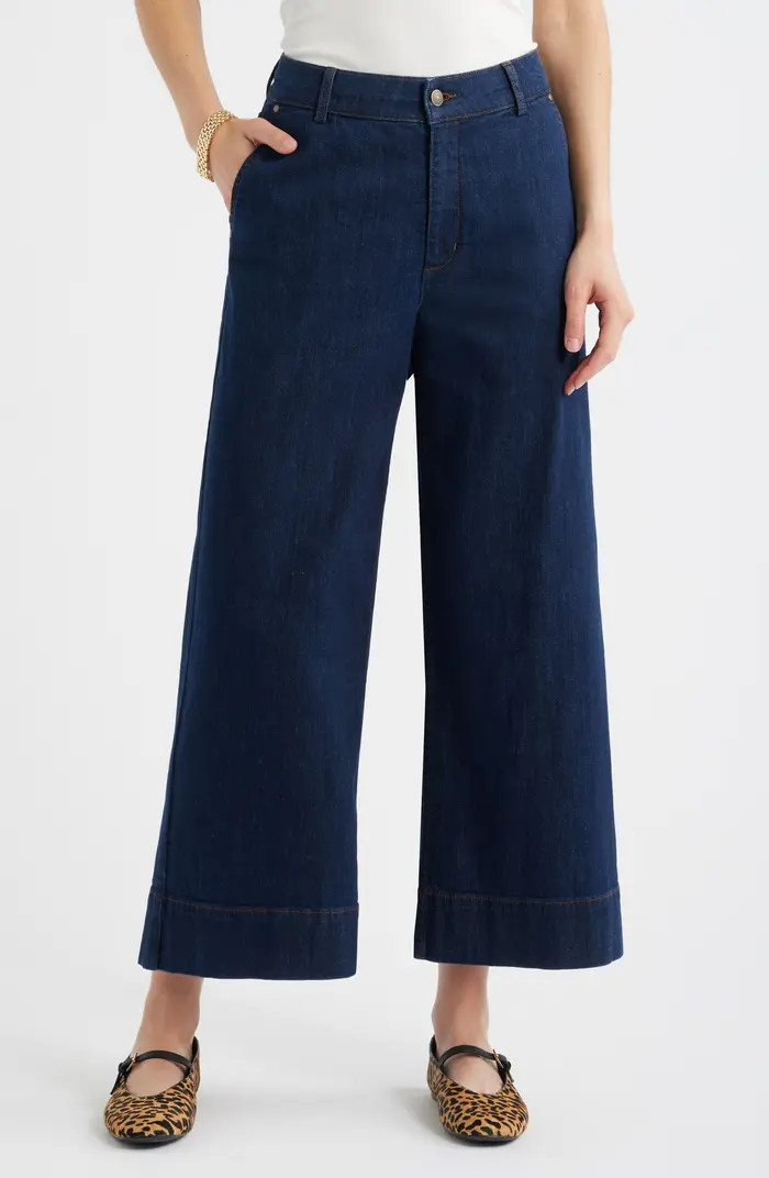 Caslon® Wide Leg Crop Jeans | Nordstrom | Nordstrom