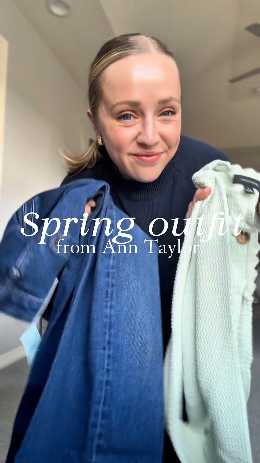 The prettiest scalloped sweater for spring paired with petite cropped trouser jeans! Sized down to xs in the sweater. It comes in white and this beautiful light green color. Petite jeans fit tts and so do the sling back flats! Flats are so comfy and I love them paired with these cropped jeans! 

#LTKootd #LTKPetite #LTKSaleAlert