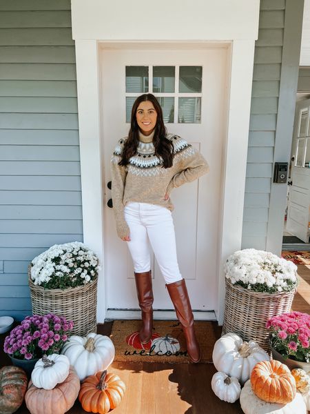 Fall outfit

Winter outfit, Fair isle sweater, Boots, Knee high boots, leather boots, Thanksgiving outfit 

#LTKHoliday #LTKshoecrush #LTKSeasonal