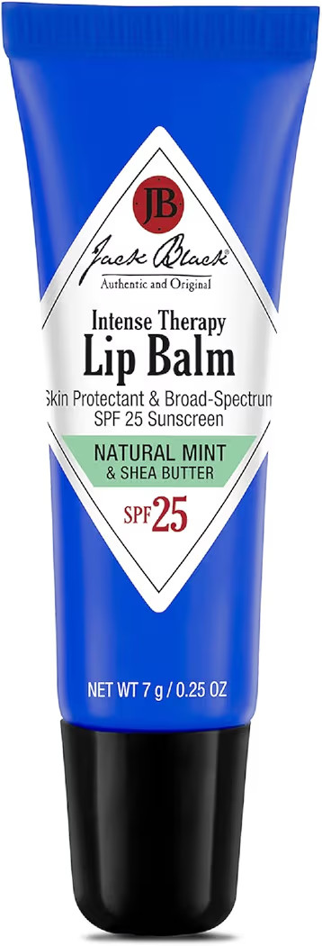 Jack Black Intense Therapy Lip Balm, 0.25-Oz. – Natural Mint & Shea Butter, SPF 25 Sun Protecti... | Amazon (US)