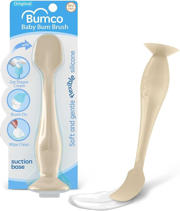 Bumco Baby Bum Brush - BPA-Free Diaper Cream Spatula with Suction Cup Base, Soft & Flexible Silic... | Amazon (US)