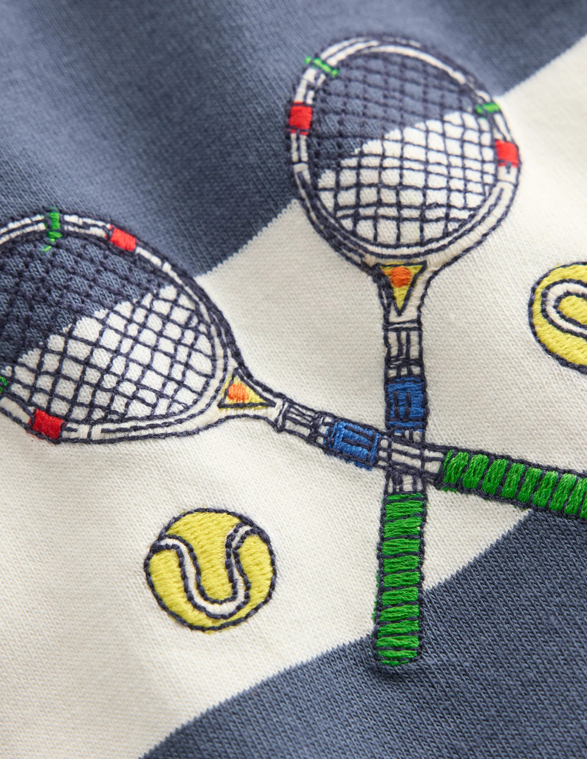 Relaxed Appliqué Polo Shirt-Robot Blue Tennis | Boden (US)
