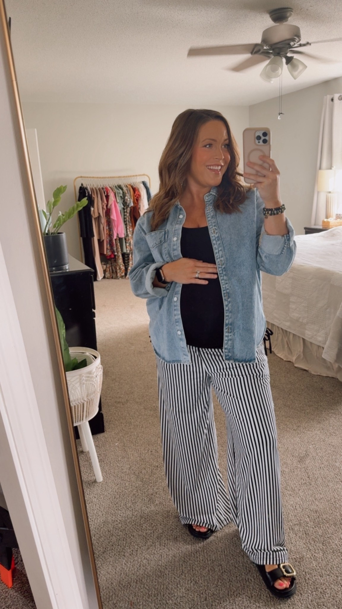 comfort is key at 31 weeks 🖤🤍 and this outfit delivers that for an office day!

#LTKootd #LTKmomlife #LTKBump
