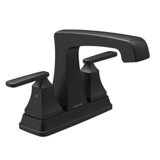 Ashlyn 4 in. Centerset 2-Handle Bathroom Faucet in Matte Black | The Home Depot