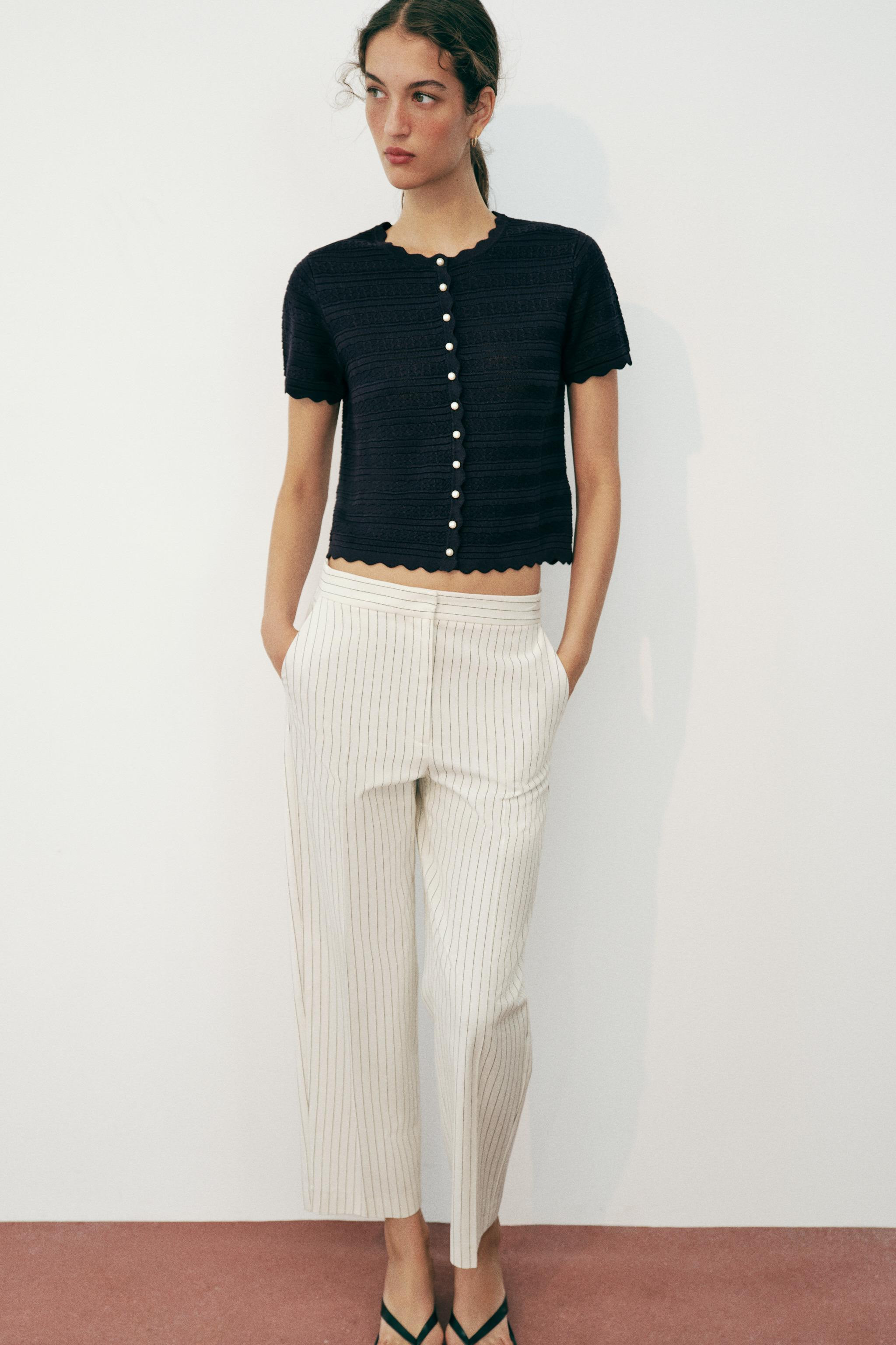 PEARL BUTTON CARDIGAN | Zara US