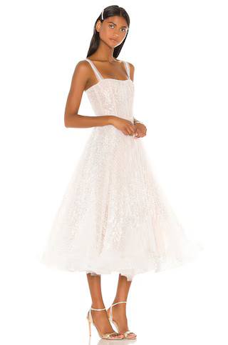 Bronx and Banco Mademoiselle Bridal Midi Dress in White from Revolve.com | Revolve Clothing (Global)