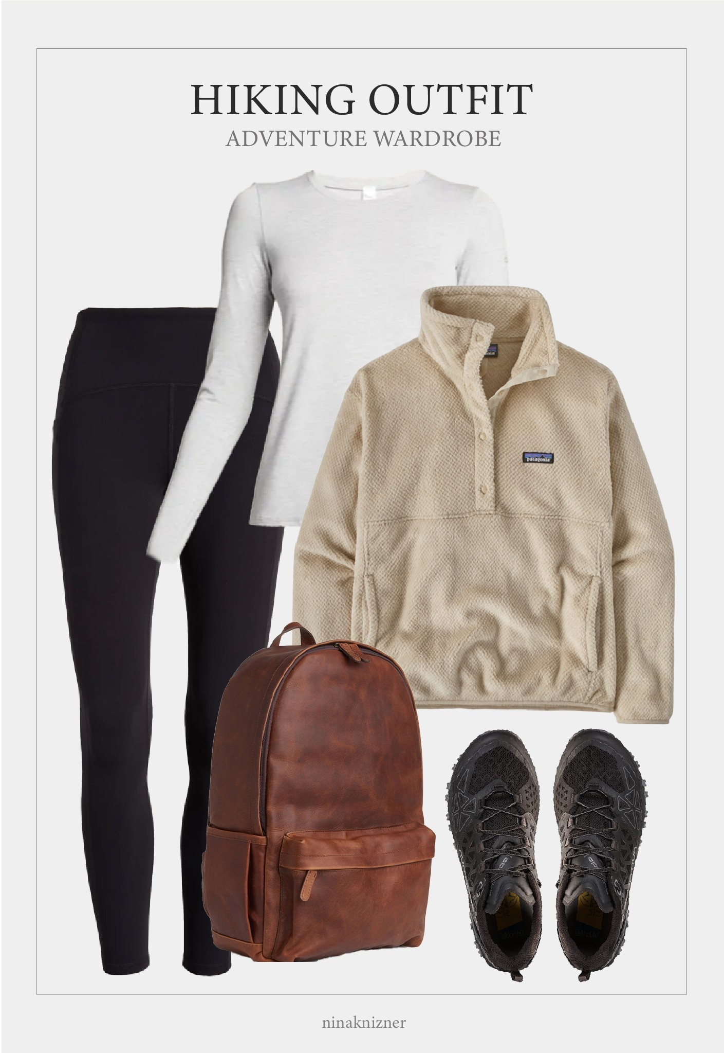 Neutral, earthy type athleisure outfit that’s perfect for spring roadtrips and hikes in the forest. The beige pullover is cozy and stands out in photographs, while the long sleeve is an additional layer of warmth. Leather backpack that doubles as a camera bag paired with trail running shoes. 

#athleisure #roadtrip #hiking #camping #forest #adventures

#LTKStyleTip #LTKTravel #LTKSeasonal