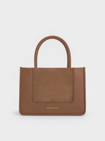 Mocha Brown Mini Daylla Tote Bag | CHARLES & KEITH | Charles & Keith US