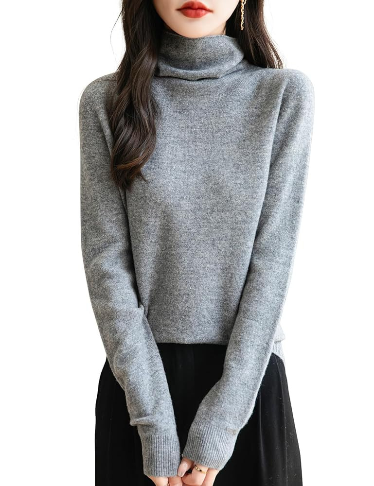 Chanyarn Women's 100% Merino Wool Seamless Sweater Turtleneck First-Line Ready to Wear Long Sleev... | Amazon (US)