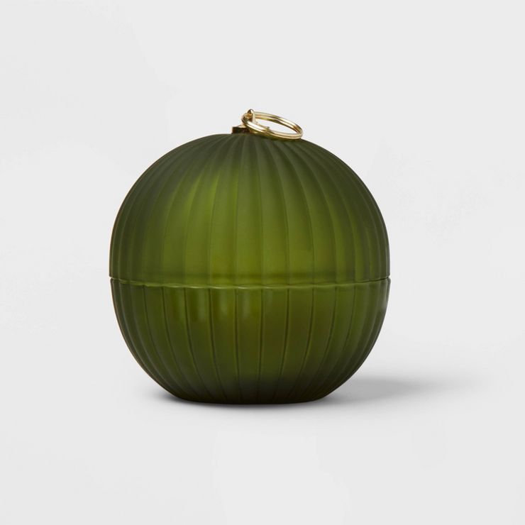 6oz 2-Wick Figural Ornament Glass Matte Opaque Spray Green - Threshold™ | Target