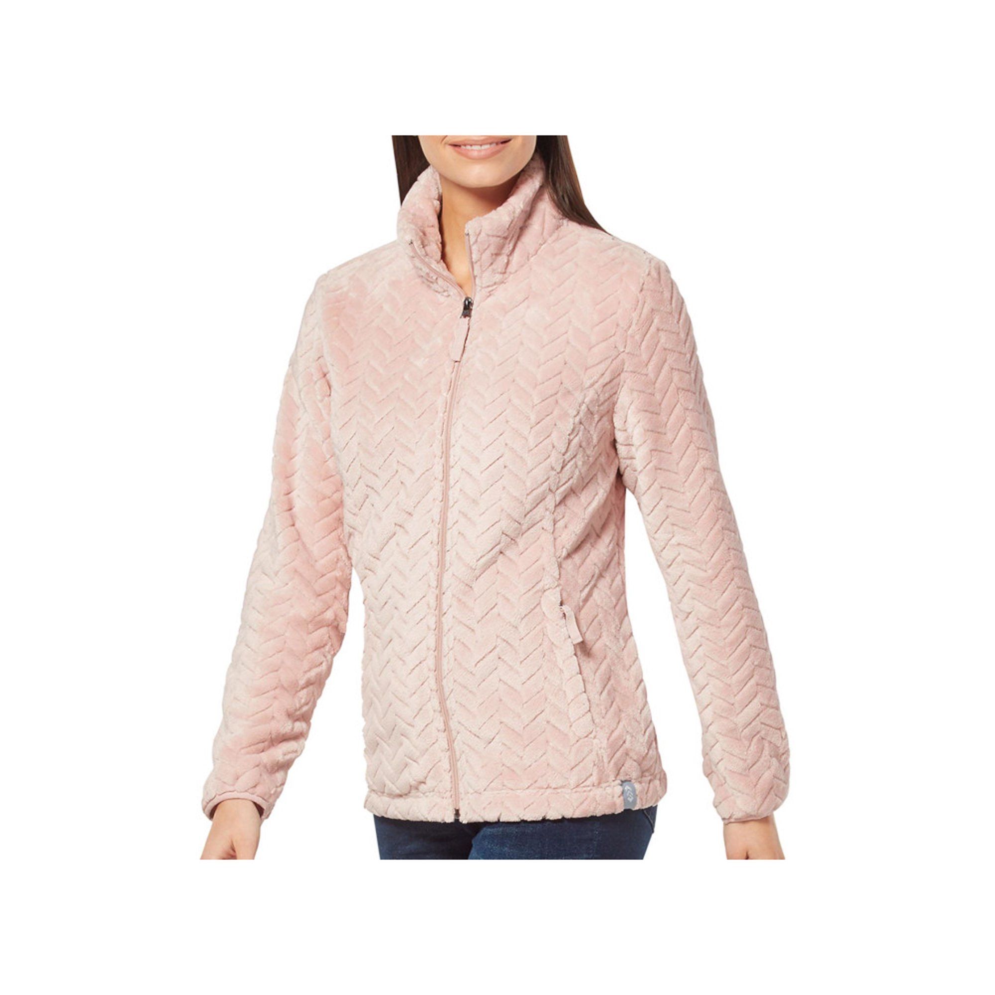 Free Country L.T.D Womens Size Medium Chevron Butter Pile Jacket - Dusty Pink | Walmart (US)