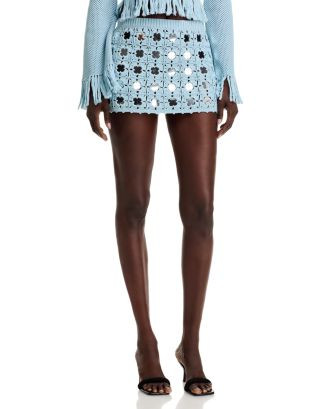 Kendra Mirrored Crocheted Mini Skirt | Bloomingdale's (US)